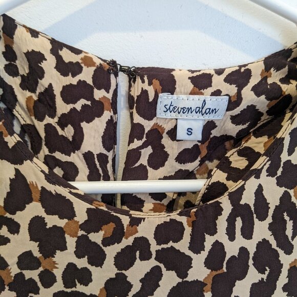 Steven Alan leopard print silk blouse, size S - Picture 2 of 9